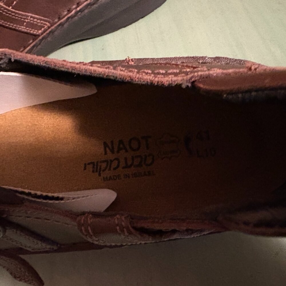 NEW  Womens Naot Brown Leather Buckle Loafers  EU Size 41 US 10 - Picture 4 of 10